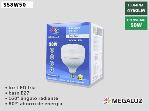 [S58W50] (S58W50) FOCO LED 50W MEGALUZ 