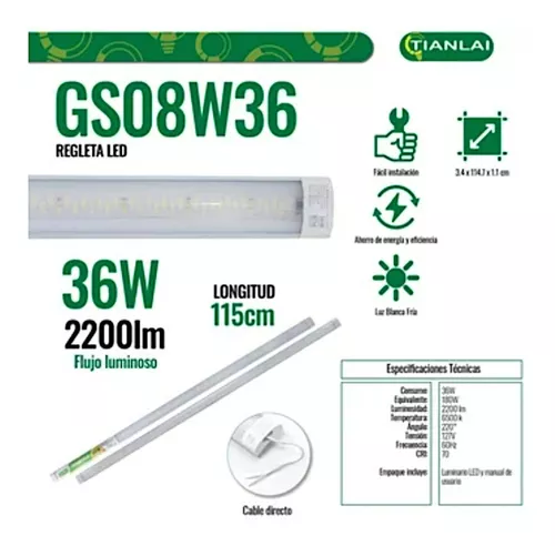 [GS08W36] TUBO LED 36W TIANLAI