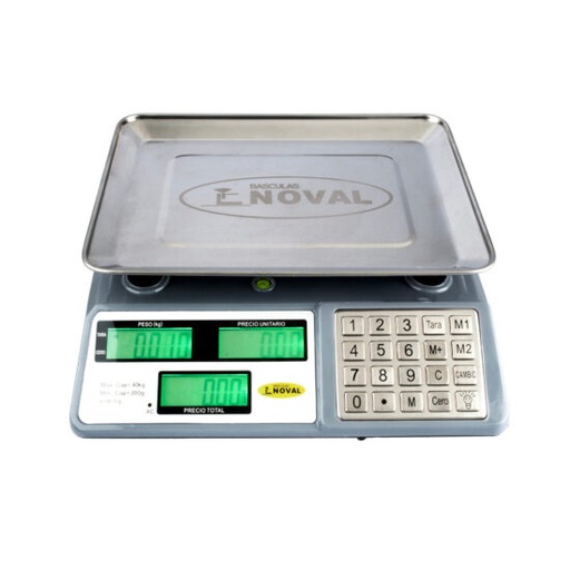 [N-40TN] BASCULA DIGITAL COMERCIAL  40KG/5G (NOVAL)