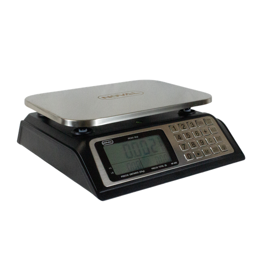 [NP-A02] BASCULA COMERCIAL 2 CAP 40KG/2G LINEA PLATINO (NOVAL)