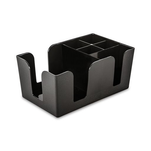 [ORME-6] ORGANIZADOR PARA MESA CON 6 COMPARTIMIENTOS, COLOR NEGRO, 14 X 24 CM