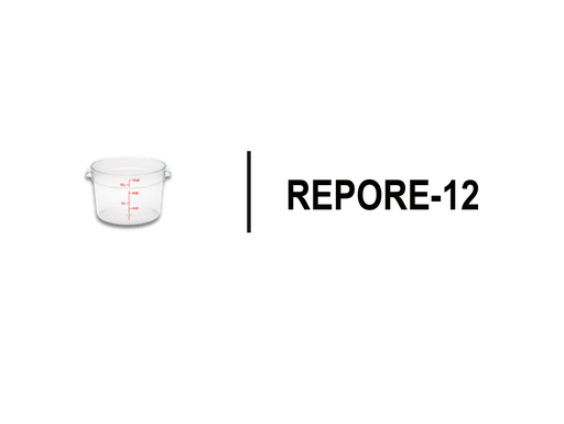 [REPORE-12] RECIPIENTE DE POLICARBONATO GRADUADO REDONDO, CAPACIDAD DE 12 QT