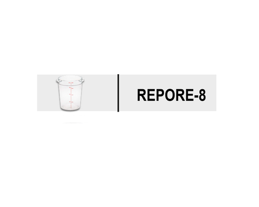 [REPORE-8] RECIPIENTE DE POLICARBONATO GRADUADO REDONDO, CAPACIDAD DE 8 QT