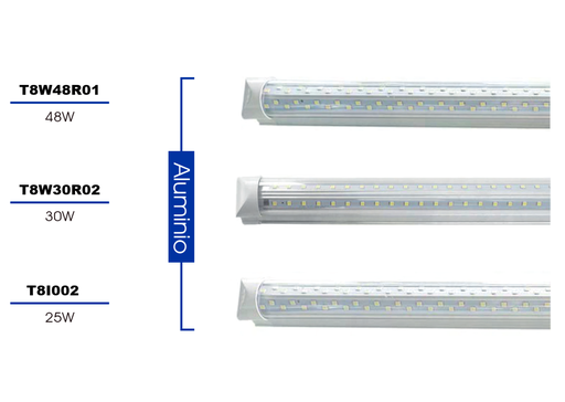 [T8W30R02] (T8W30R02) TUBO DOBLE LED BASE ALUMINIO MEGALUZ