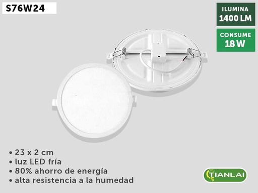 [S76W24] (S76W24) LUMINARIO AJUSTABLE 24W TIANLAI