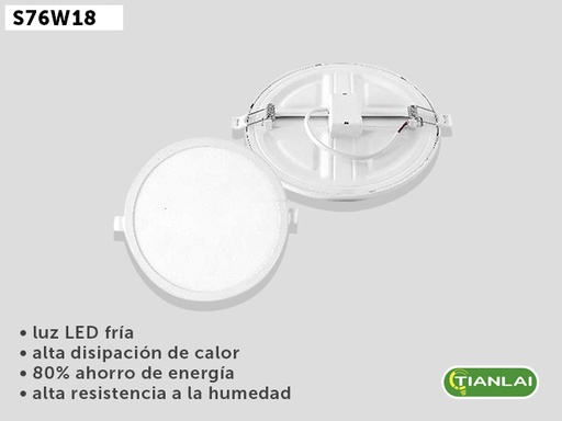 [S76W18] (S76W18) LUMINARIO AJUSTABLE   18W TIANLAI