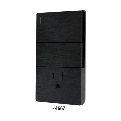 [4667] (4667) PLACA DOBLE APAGADOR SENCILLO Y CONTACTO SANTORINI (SANTUL)