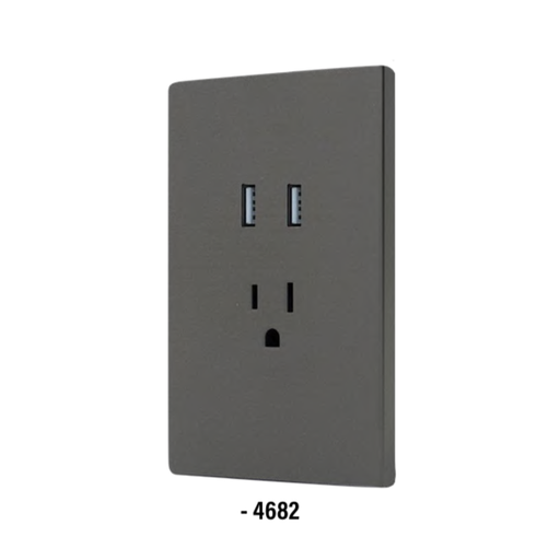 [4682] (4682) PLACA 1 CONTACTO C/2 USB FONTANA (SANTUL)