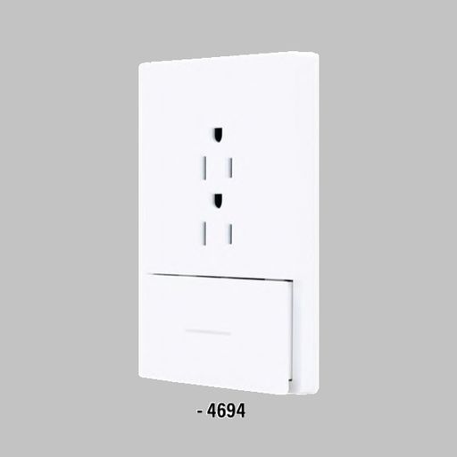 [4694] (4694) PLACA APAGADOR SENCILLO Y CONTACTO DOBLE FIORI (SANTUL)